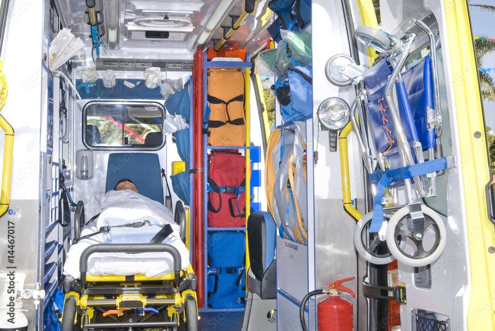 ambulance equipament with dummy ambulance equipament with dummy