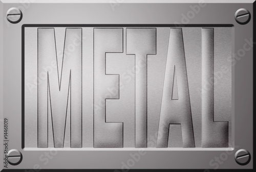 Embossed metal plate