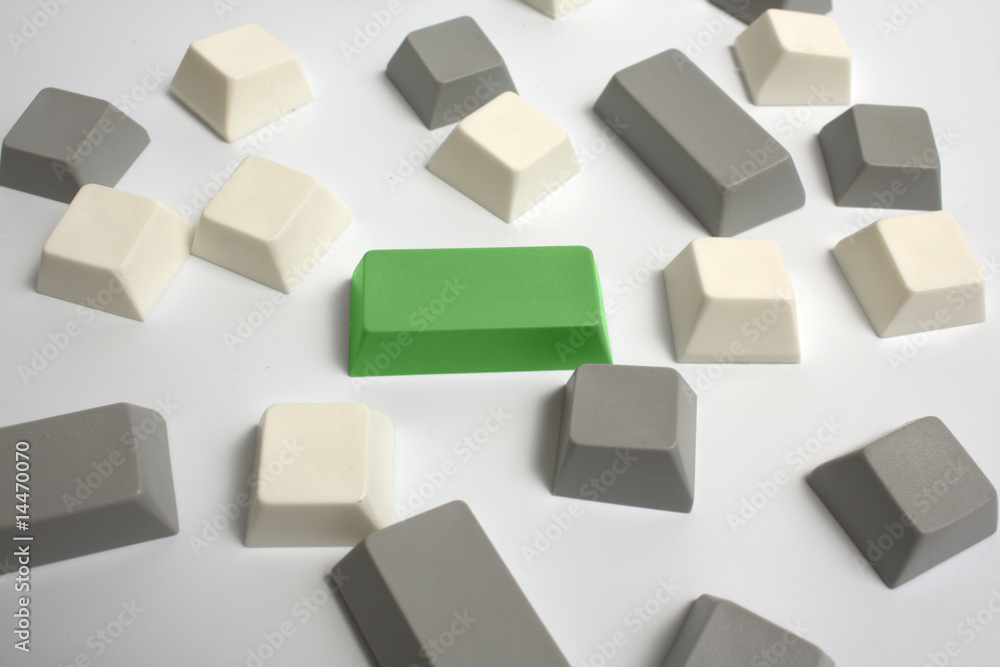 Randomly scattered computer buttons. Randomly scattered computer buttons.