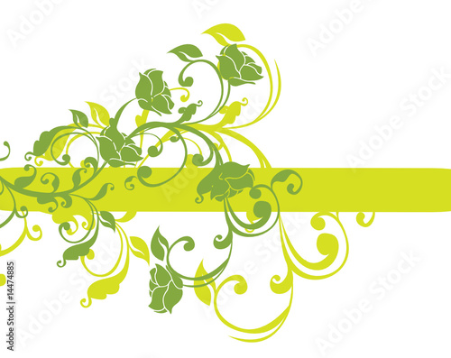 bandeau ecolo vert floral