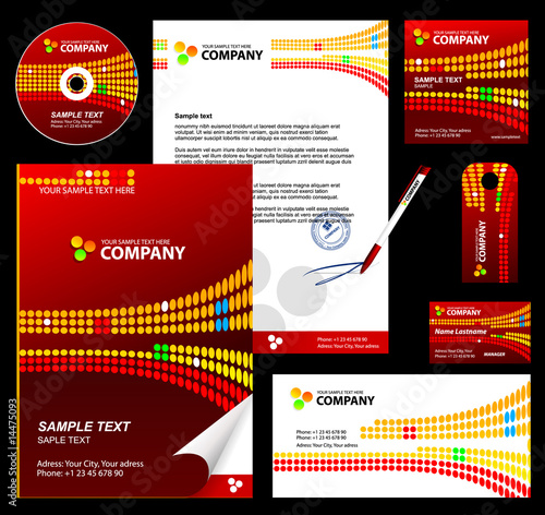 Editable corporate Identity template 4 - red