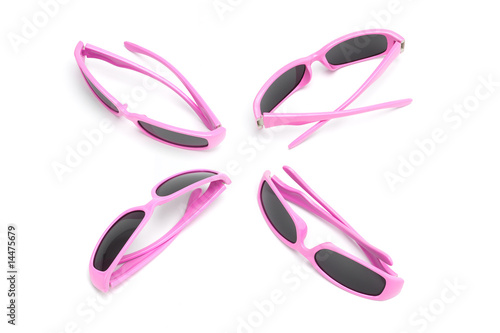 Four pairs of toy sunglasses