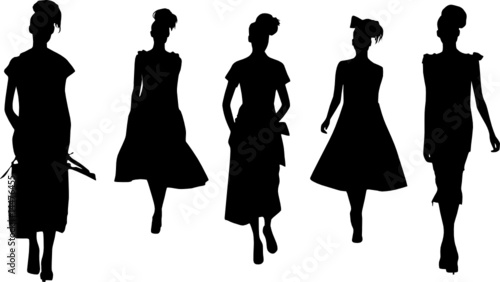 silhouette fashion girls