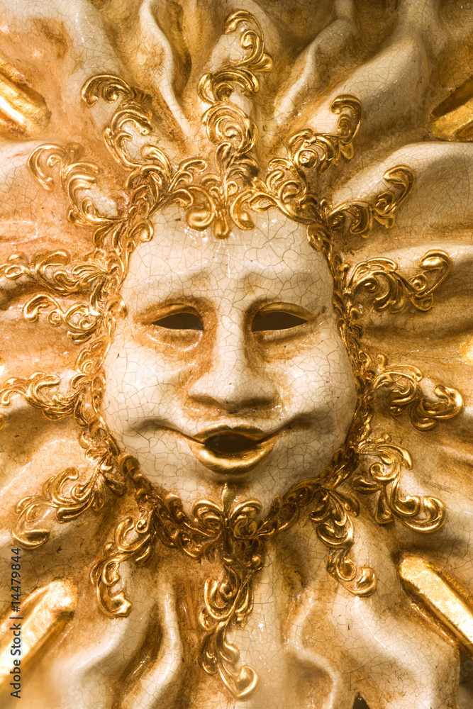 sun mask from venice Stock Photo