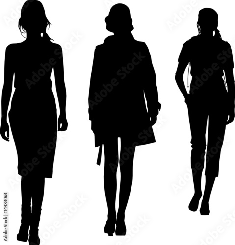 silhouette fashion teenagers girls