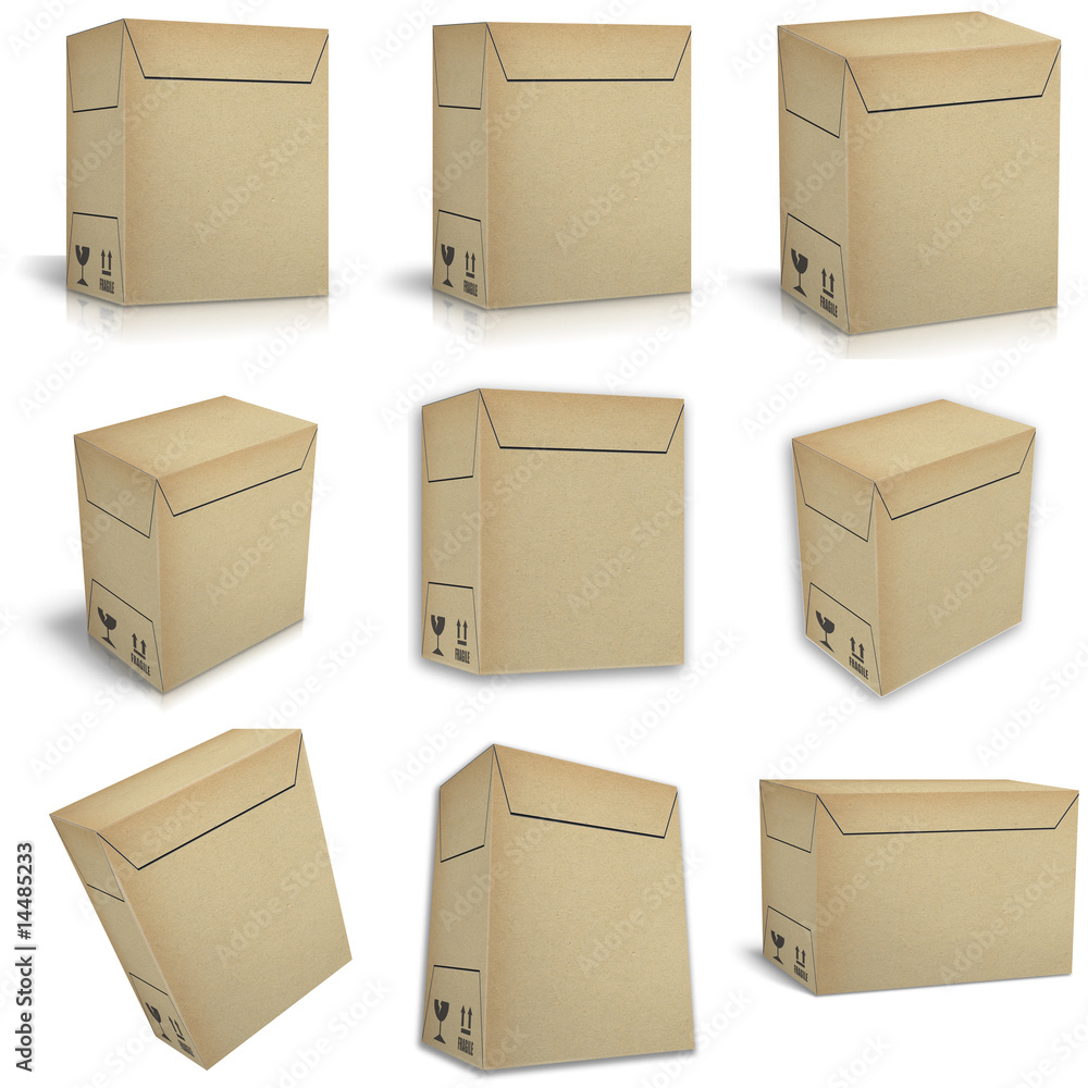 3d render boxes on white background 3d render boxes on white background