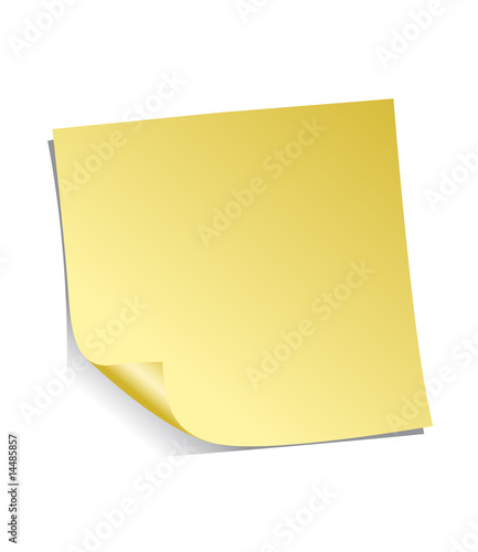 Yellow Adhesive note