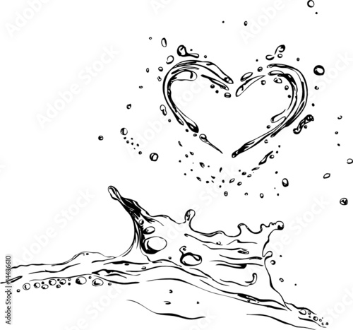 Wasser, Herz, Splash