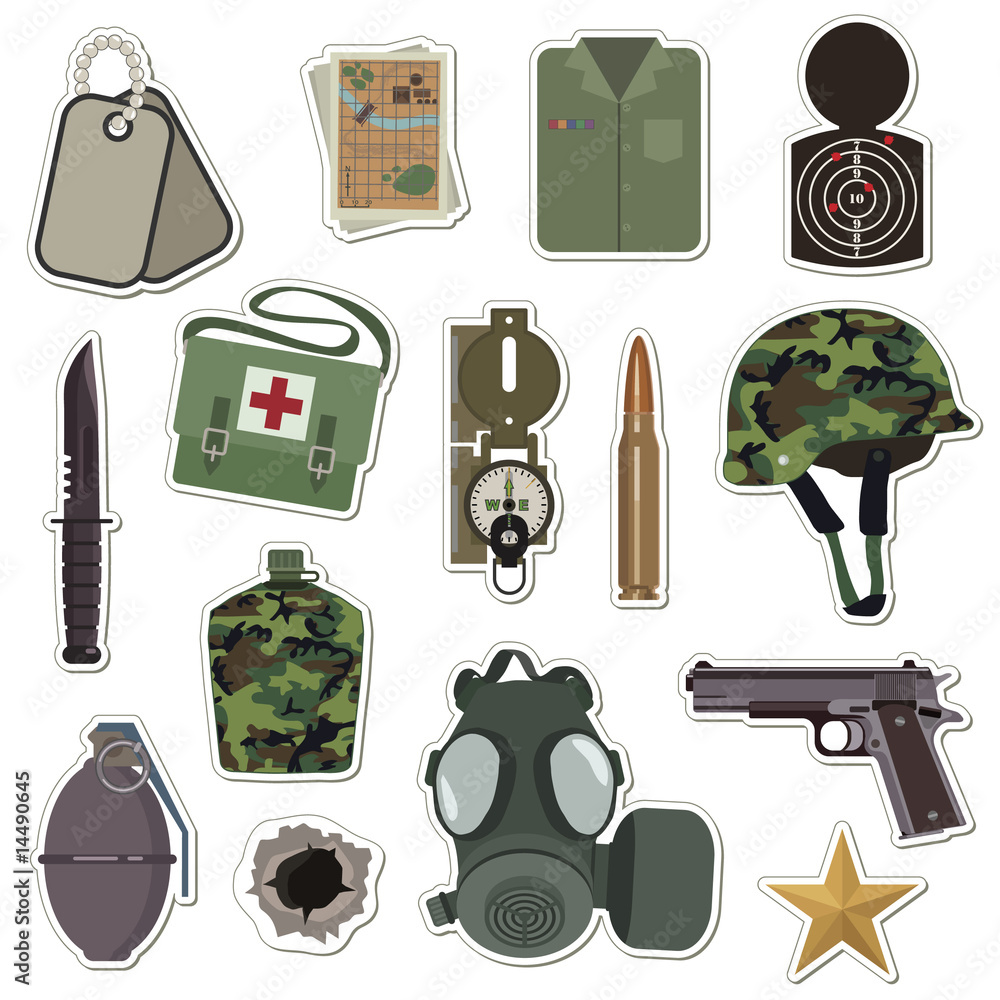 military stickers vector de Stock | Adobe Stock