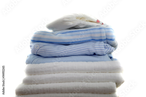 Blue Baby Clothes and Diapers
