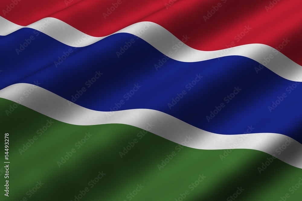 Naklejka premium Gambian Flag