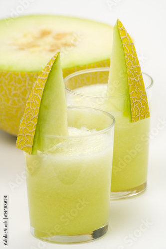 a delicious melon  milkshake
