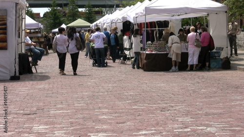 footage of People enjoying  the open market