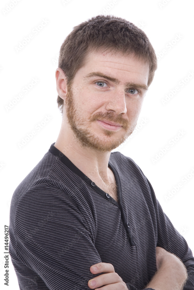 portrait of a beauty caucasian guy isolated on white portrait of a beauty caucasian guy isolated on white