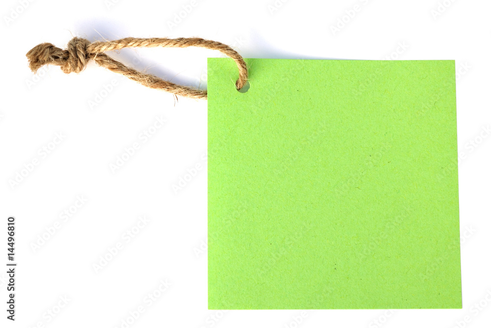 post-it vert en papier recyclé et ficelle recyclable post-it vert en papier recyclé et ficelle recyclable