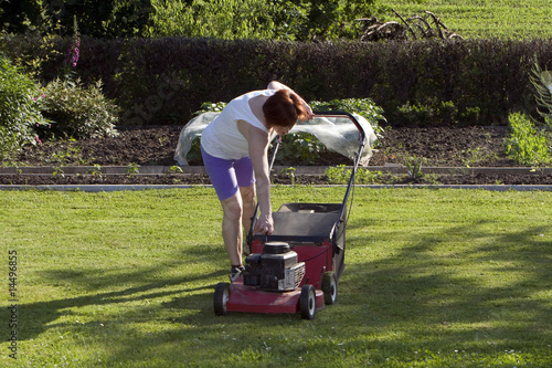 cutting grass