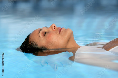 woman in swimming pool photo