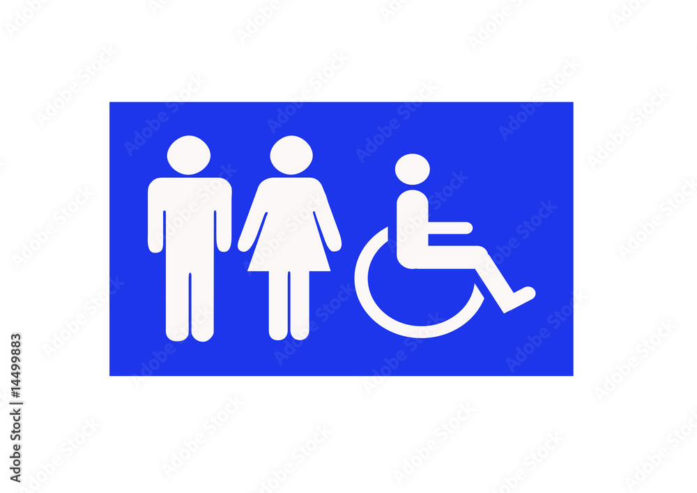 Fototapeta premium blue toliets sign