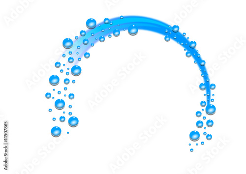 Wasserkreis mit Wassertropfen