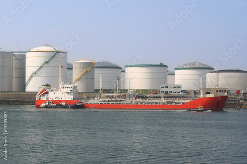 Oil Tanker and Silos