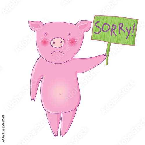 Iam sorry - cute cartonn vector illustration