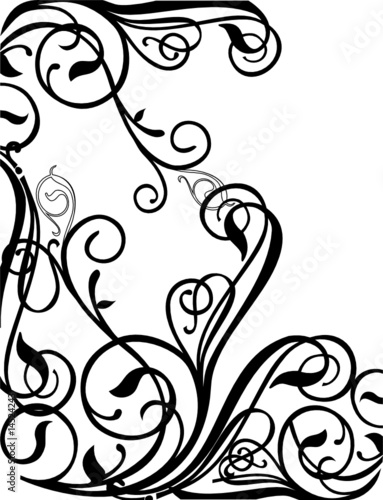 Elegant curl from a vector. Abstract