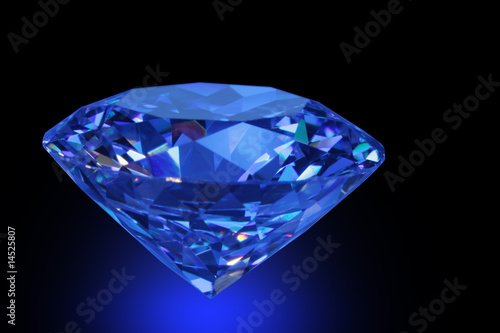 Diamond in blue light 3