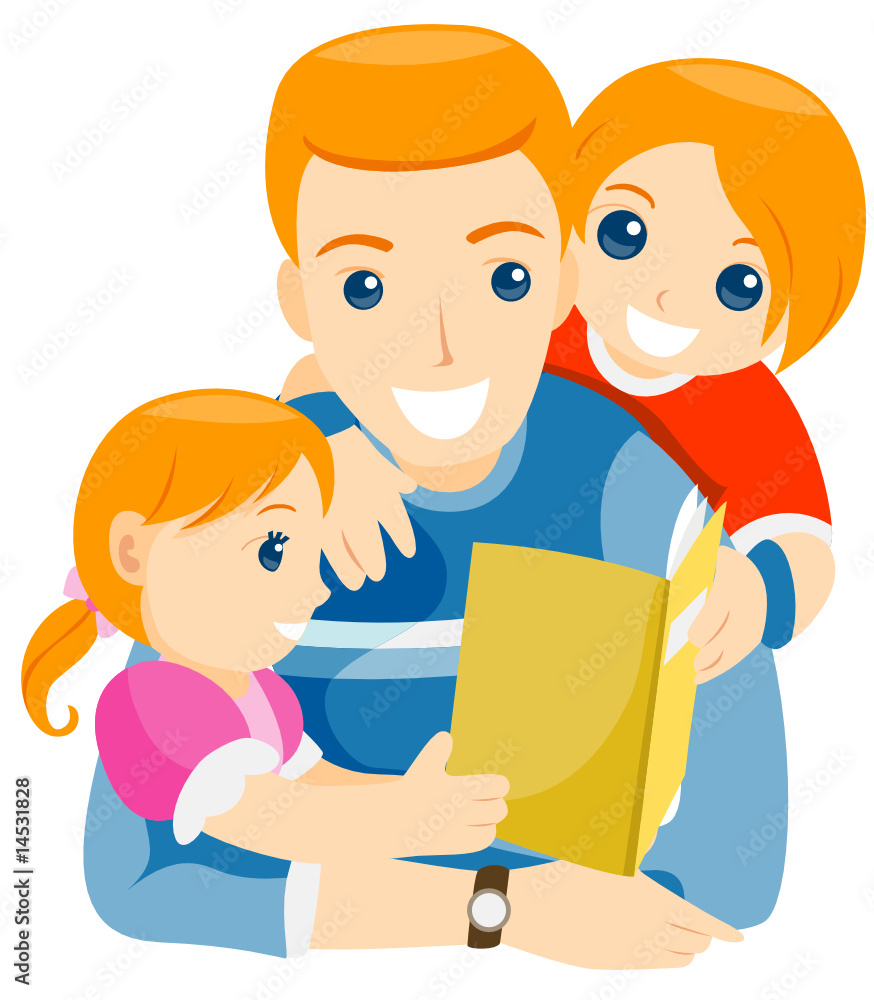 Father reading to his Children