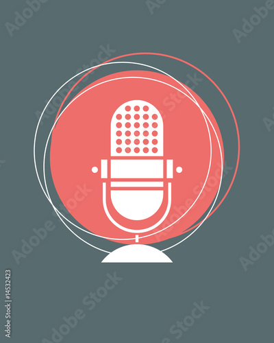 retro microphone n