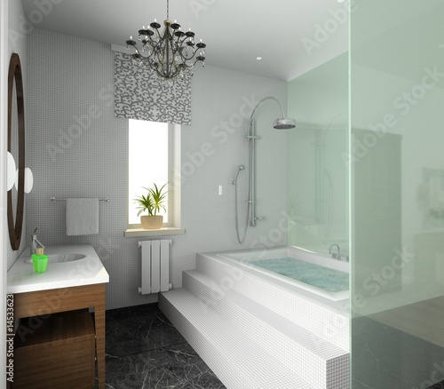 Fototapeta Naklejka Na Ścianę i Meble -  Bathroom. Modern design of interior