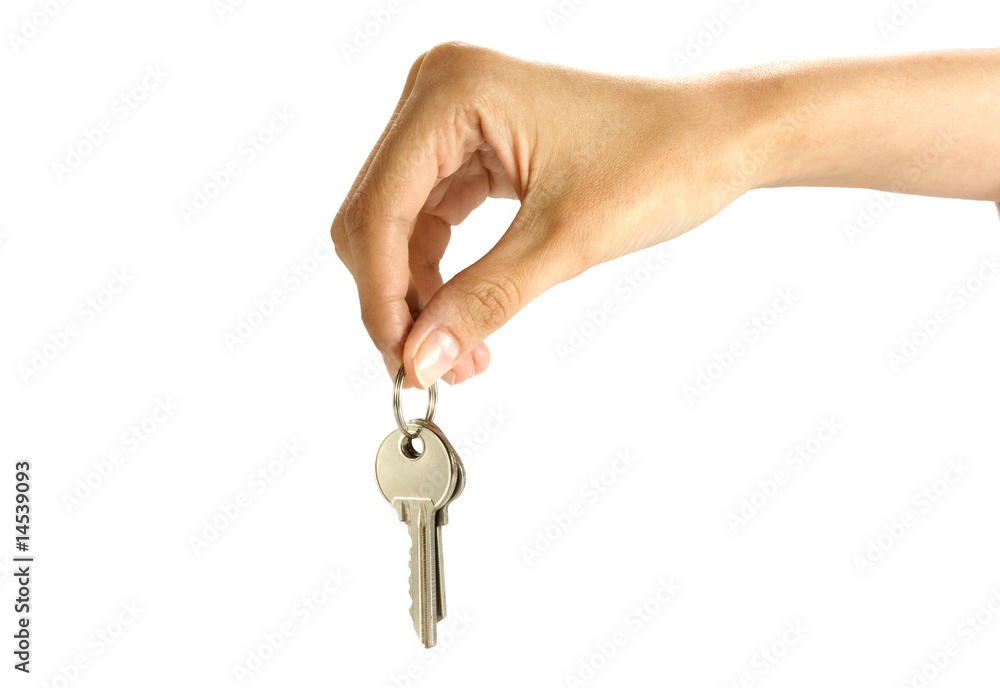 Hand holding keys