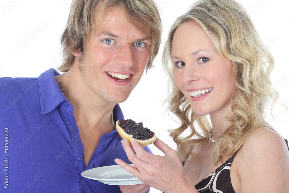 couple having breakfeast