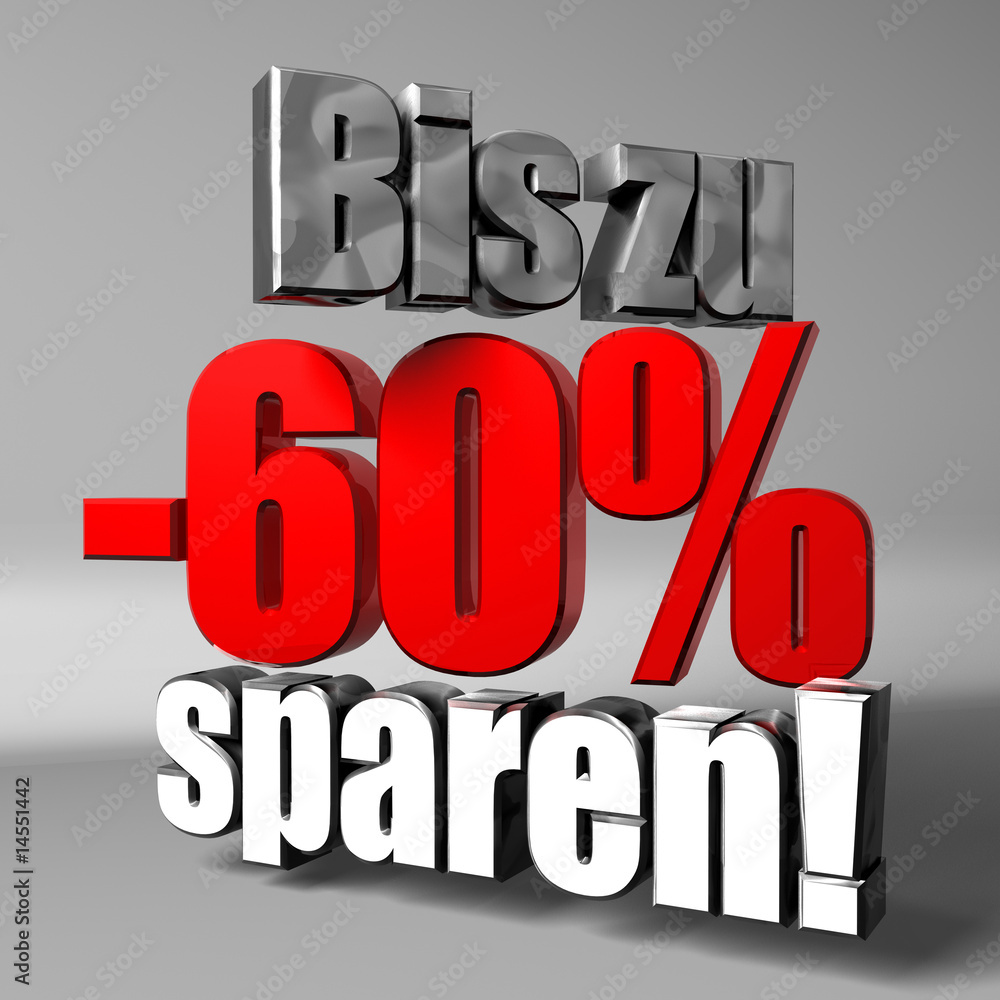 Bis zu 60 Prozent sparen! Bis zu 60 Prozent sparen!