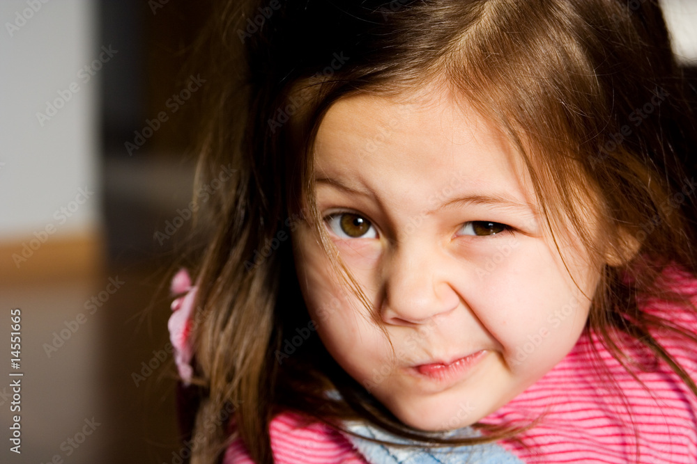 portrait of a little girl wearing striped t-shirt portrait of a little girl wearing striped t-shirt