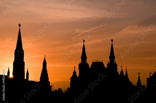 Sunset at the red square  Moscow.