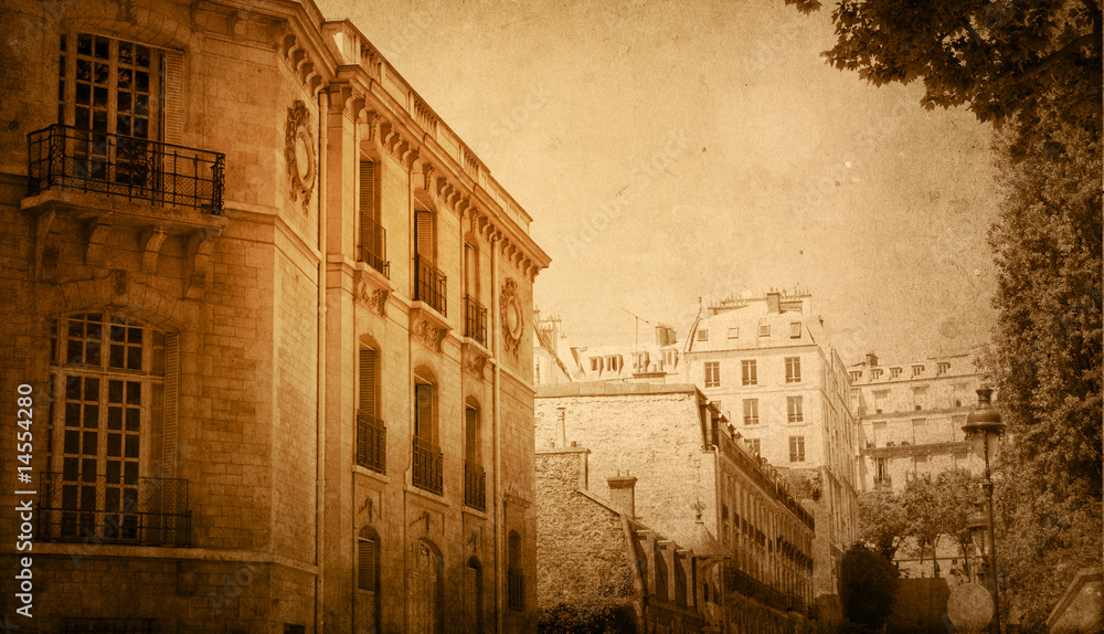antique city building in paris Europe
