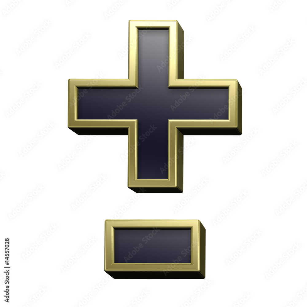 Fototapeta premium Hyphen, minus, plus marks from black alphabet set