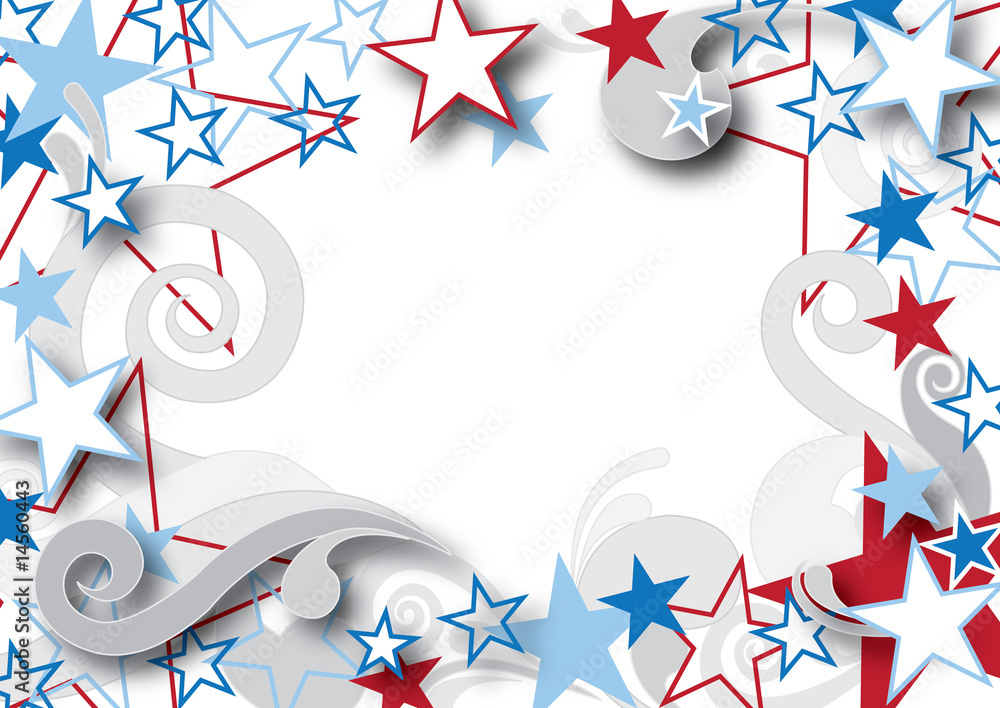 Obraz premium Patriotic Border