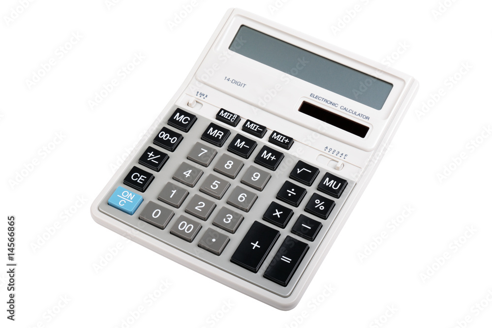 Professional accounting calculator isolated on white. Professional accounting calculator isolated on white.