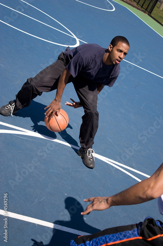 Guys Playing Basketball