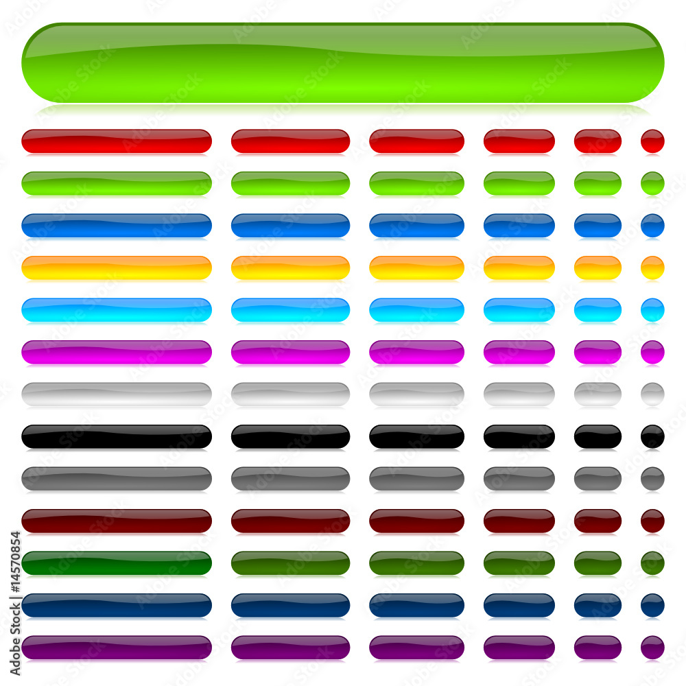 Bottoni Vettoriali Vari Glossy