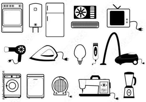 Illustration of home appliances