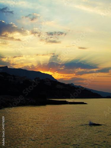 Sunrise at the sea coast