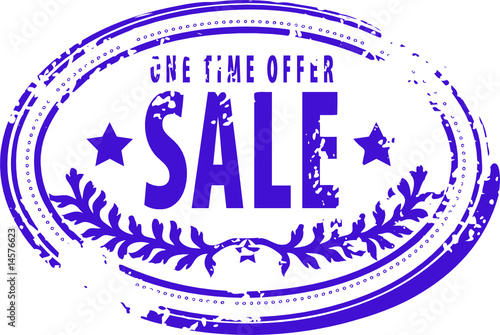 Illustration of a grunge rubber ink stamp: SALE