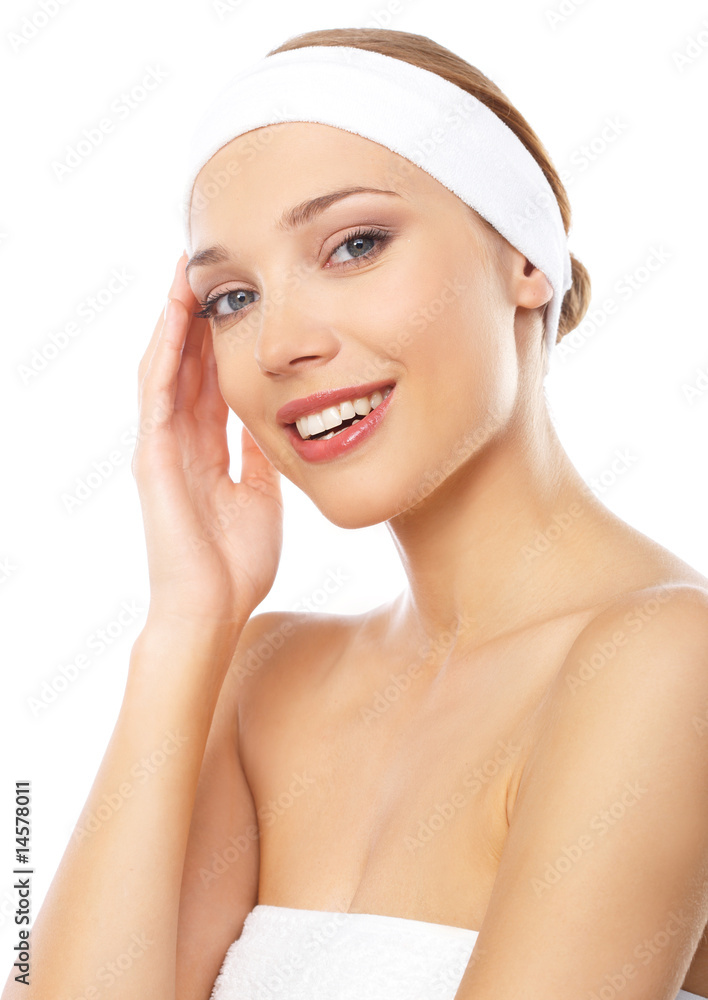 Young beautiful and relaxed lady before spa treatment Young beautiful and relaxed lady before spa treatment