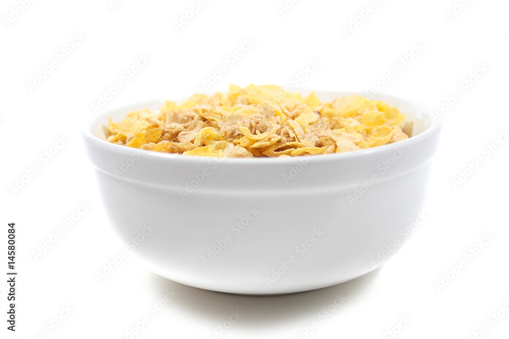 Bowl of cereal isolated on white Bowl of cereal isolated on white