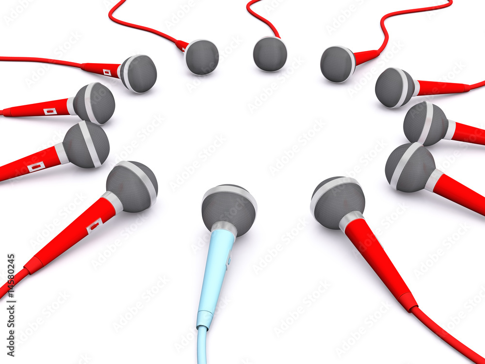 around microphone group. 3D around microphone group. 3D