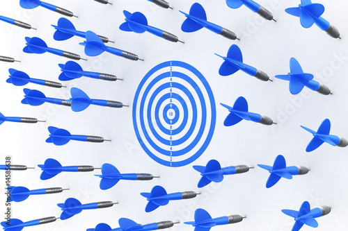 Dart arrows missing target