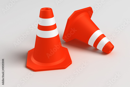 Two traffic cones