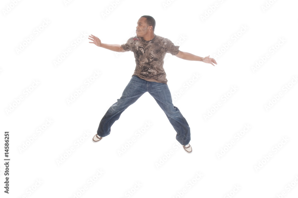 African american man dancing